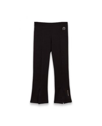 Girls Black Logo Cotton Joggers
