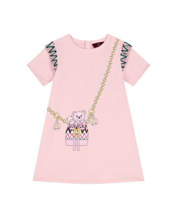 Girls Pink Cotton Jersey Dress