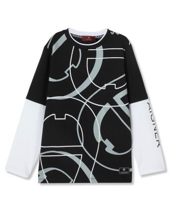 Boys Black Graphic Design Logo T-Shirts