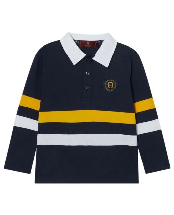 Boys Blue Logo-Polo T-Shirts
