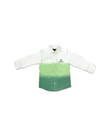 Boys Green & White Tie-Dye Shirt
