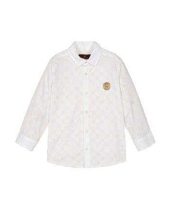 Boys White Cotton Shirt