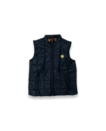 Boys Navy Blue Sleeveless Puffer Jacket