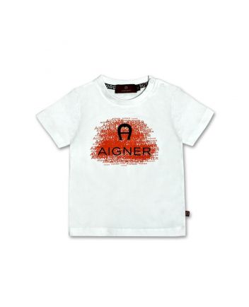 Kids White Cotton Logo-Print T-Shirt
