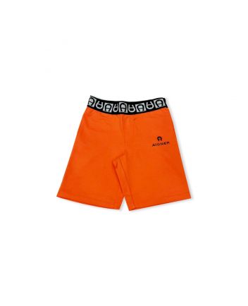 Boys Orange Cotton Jersey Shorts
