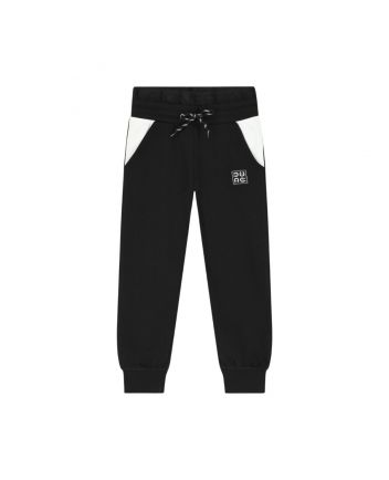 Boys Black Logo-Patch Jogger