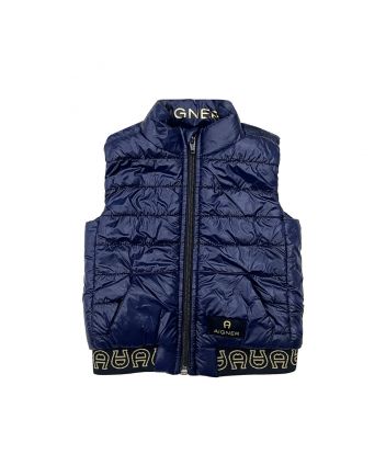 Boys Navy Blue Puffer Gilet