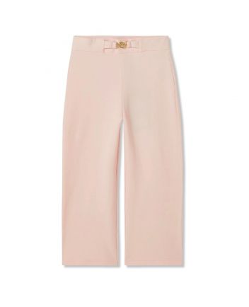 Baby Girls Pink Logo-Wide Leg Trousers