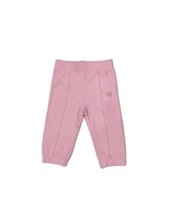 Baby Girls Pink Cotton Jersey Trousers
