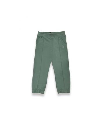 Baby Girls Green Cotton Logo Trouser