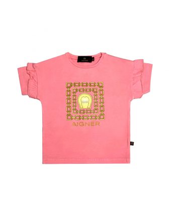 Baby Girls Pink Logo-Print T-Shirt