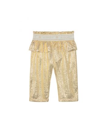 Baby Girls Gold Peplum Trousers