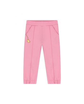 Baby Girls Pink Cotton Joggers