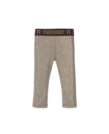 Baby Girls Gold Metallic Leggings