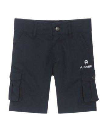 Baby Boys Blue Cotton Cargo Shorts