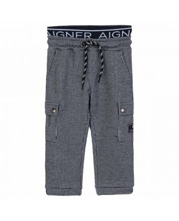 Baby Boys Black Twin Pocket Logo Joggers