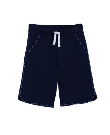Baby Boys Navy Logo Stripe Bermuda