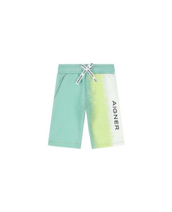 Boys Green Logo Shorts