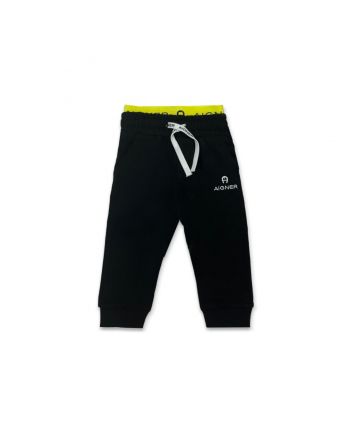 Baby Boys Black Logo Trouser