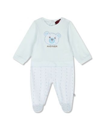 Baby Boys Blue Teddy Bear Romper