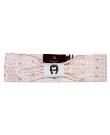 Baby Girls Pink Logo-Print Headband