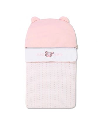 Baby Girls Pink Pima Cotton Bear Nest (70cm)