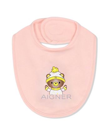 Baby Girls Logo-Print Cotton Bib