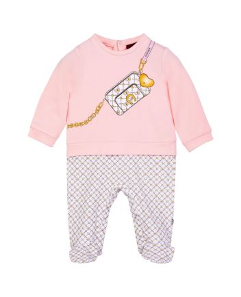 Baby Girl Pink Graphic-Print Rompers