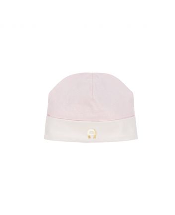 Baby Girls Pink Cotton Logo Hat