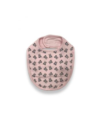 Baby Girls Pink Teddy Print Bib