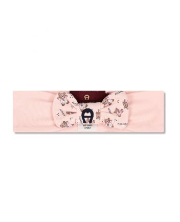 Baby Girls Pink Logo-Print Headband