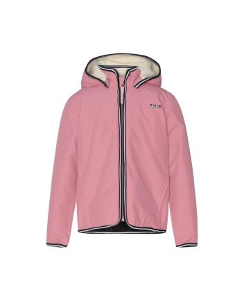 Girls Pink Hooded Jacket In a Waterproof
