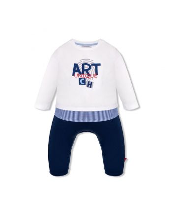 Shirt Imitation Overall, ecru navy