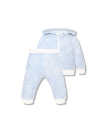 Jacket and pants, blue