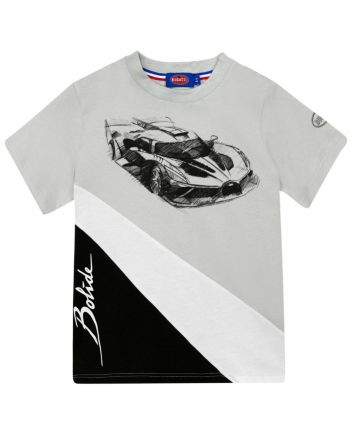 Boys Grey & Black Bugatti Car-Print T-Shirt
