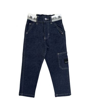 Boys Denim Blue Logo-Patch Jeans