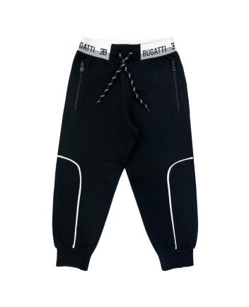 Boys Black Logo-Patch Jogger
