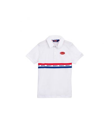 Boys Stripped Logo Polo T Shirt