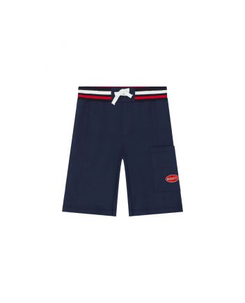 Boys Navy Blue Logo Shorts