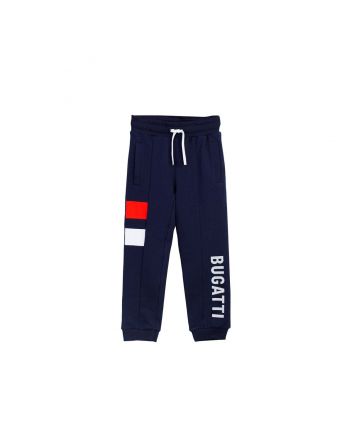 Boys Navy Blue Logo Sweatpants