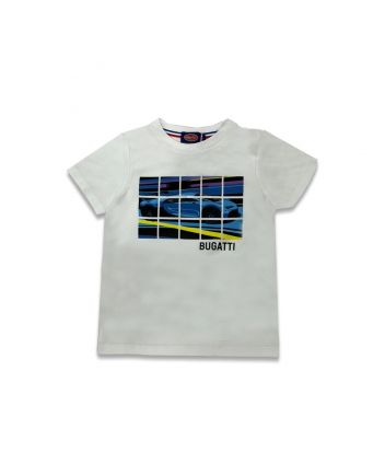 Boys White Sports Car Print T-Shirt