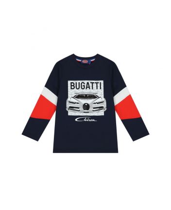 Boys Navy Blue Sports Car Print T-Shirt