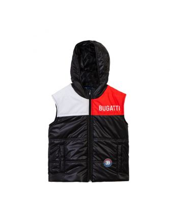 Boys Black Cut-sleeves Puffer Jacket