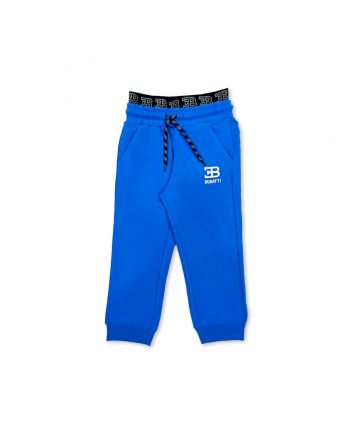 Baby Boys Blue Embroidered Logo Trouser