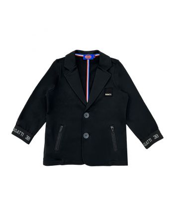 Boys Black Logo-Patch Blazer