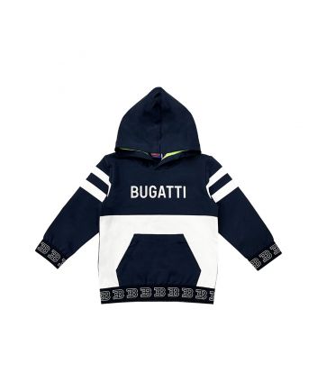 Boys Navy Blue Logo-Print Hoodie