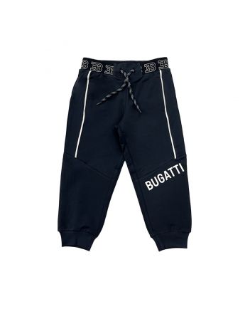 Boys Navy Blue Logo-Print Jogger