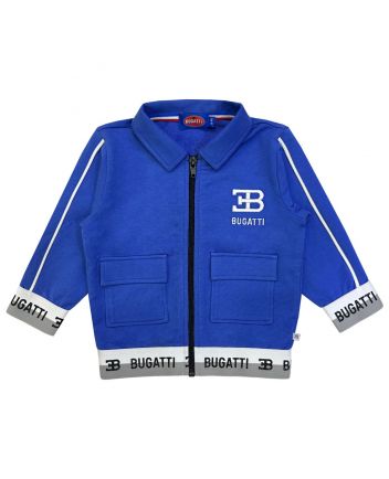 Baby Boys Blue Logo Zip-Up Sweatshirt