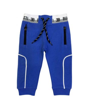 Baby Boys Blue Logo-Print Jogger