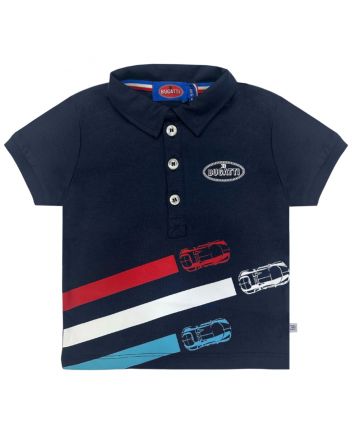 Baby Boys Navy Blue Logo Polo T-Shirt